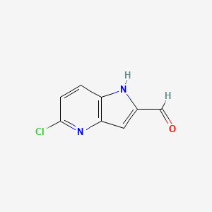 molecular formula C8H5ClN2O B8532119 5-chloro-1H-pyrrolo[3,2-b]pyridine-2-carbaldehyde 