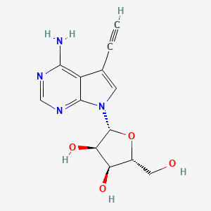 molecular formula C13H14N4O4 B8532177 5-Ethynyl-7-(Beta-D-Ribofuranosyl)-7h-Pyrrolo[2,3-D]pyrimidin-4-Amine 
