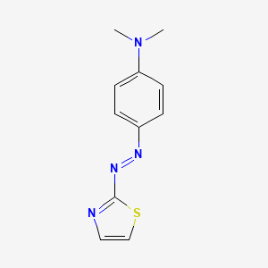 molecular formula C11H12N4S B8532222 Benzenamine, N,N-dimethyl-4-(2-thiazolylazo)- CAS No. 63019-44-3