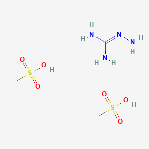 molecular formula C3H14N4O6S2 B8532230 Hydrazinecarboximidamide, dimethanesulfonate CAS No. 676353-80-3