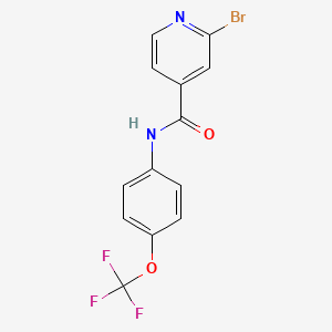 molecular formula C13H8BrF3N2O2 B8532244 4-Pyridinecarboxamide, 2-bromo-N-[4-(trifluoromethoxy)phenyl]- 