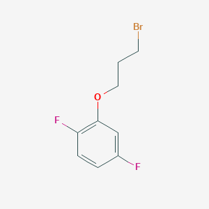 molecular formula C9H9BrF2O B8532307 2-(3-Bromopropoxy)-1,4-difluorobenzene 
