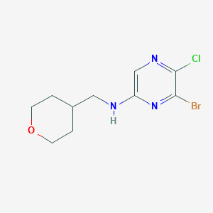 6-bromo-5-chloro-N-((tetrahydro-2H-pyran-4-yl)methyl)pyrazin-2-amine