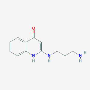 molecular formula C12H15N3O B8532330 2-(3-Aminopropylamino)-1,4-dihydroquinoline-4-one CAS No. 248607-96-7