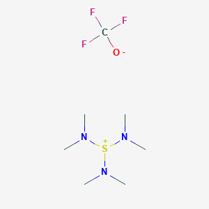 molecular formula C7H18F3N3OS B8532382 Tris(dimethylamino)sulfonium trifluoromethoxide CAS No. 96898-10-1