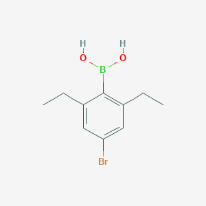 molecular formula C10H14BBrO2 B8532397 4-Bromo-2,6-diethylphenylboronic acid 