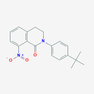 molecular formula C19H20N2O3 B8532417 2-(4-tert-butyl-phenyl)-8-nitro-3,4-dihydro-2H-isoquinolin-1-one 