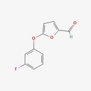 molecular formula C11H7FO3 B8532431 5-(3-Fluoro-phenoxy)-furan-2-carbaldehyde 