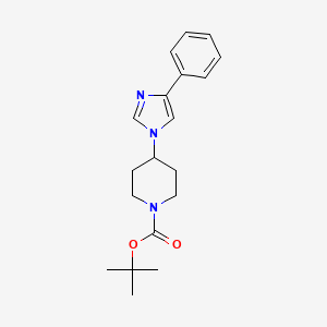molecular formula C19H25N3O2 B8532442 tert-butyl 4-(4-phenyl-1H-imidazol-1-yl)piperidine-1-carboxylate 