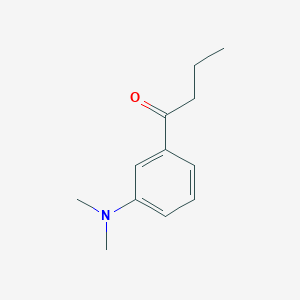 molecular formula C12H17NO B8532460 1-[3-(Dimethylamino)phenyl]-1-butanone 