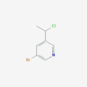 molecular formula C7H7BrClN B8532471 3-Bromo-5-(1-chloro-ethyl)-pyridine 