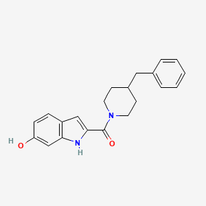 molecular formula C21H22N2O2 B8532478 2-(4-Benzylpiperidinocarbonyl)-1H-indole-6-ol CAS No. 420135-92-8