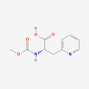 molecular formula C10H12N2O4 B8532509 (S)-2-((Methoxycarbonyl)amino)-3-(pyridin-2-YL)propanoic acid 