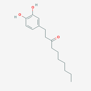 molecular formula C16H24O3 B8532519 3-Decanone, 1-(3,4-dihydroxyphenyl)- CAS No. 95301-81-8