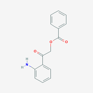 molecular formula C15H13NO3 B8532529 2-(2-Aminophenyl)-2-oxoethyl benzoate 