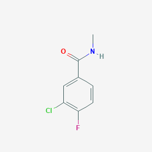 molecular formula C8H7ClFNO B8532542 3-chloro-4-fluoro-N-methylbenzamide 