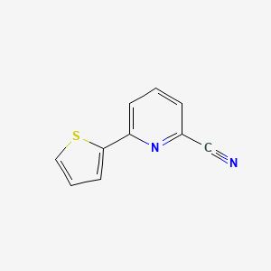 molecular formula C10H6N2S B8532550 6-(2-Thienyl)-2-pyridinecarbonitrile 