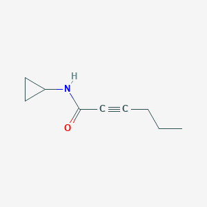 molecular formula C9H13NO B8532563 N-cyclopropyl-2-hexynamide 