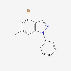 molecular formula C14H11BrN2 B8532568 1h-Indazole,4-bromo-6-methyl-1-phenyl- 