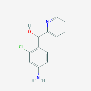 molecular formula C12H11ClN2O B8532574 (4-Amino-2-chlorophenyl)(pyridin-2-yl)methanol 