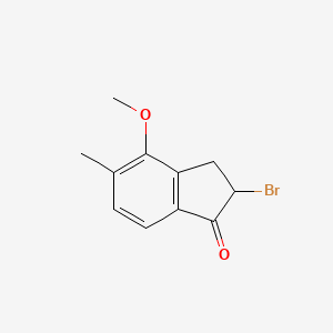 molecular formula C11H11BrO2 B8532671 2-Bromo-4-methoxy-5-methyl-indan-1-one 