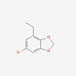 molecular formula C9H9BrO2 B8532682 6-Bromo-4-ethyl-benzo[1,3]dioxole 