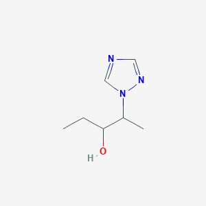 molecular formula C7H13N3O B8532693 4-(1,2,4-Triazol-1-yl)-3-pentanol 