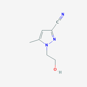 molecular formula C7H9N3O B8532724 1-(2-hydroxyethyl)-5-methyl-1H-pyrazole-3-carbonitrile 