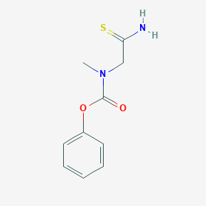 molecular formula C10H12N2O2S B8532787 (N-carbophenoxy-N-methylamino)thioacetamide 