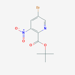 molecular formula C10H11BrN2O4 B8532796 5-Bromo-3-nitro-pyridine-2-carboxylic acid tert-butyl ester 