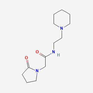 2-(2-Oxopyrrolidin-1-yl)-N-[2-(piperidin-1-yl)ethyl]acetamide