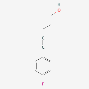 molecular formula C11H11FO B8532829 5-Hydroxy-1-(4-fluorophenyl)-1-pentyne CAS No. 138487-21-5