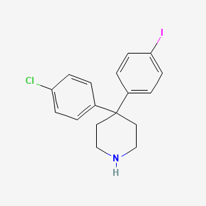 molecular formula C17H17ClIN B8532839 4-(4-Chlorophenyl)-4-(4-iodophenyl)piperidine CAS No. 857532-07-1