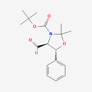 molecular formula C17H23NO4 B8532860 tert-Butyl (4S,5R)-4-formyl-2,2-dimethyl-5-phenyloxazolidine-3-carboxylate 