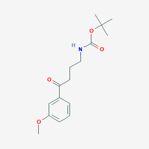 molecular formula C16H23NO4 B8532918 tert-butyl N-[4-(3-methoxyphenyl)-4-oxobutyl]carbamate 