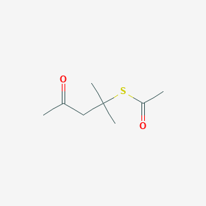 molecular formula C8H14O2S B8532937 S-(2-Methyl-4-oxopentan-2-yl) ethanethioate CAS No. 31539-83-0