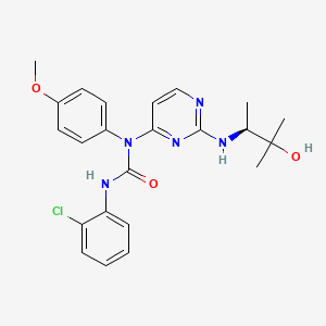 molecular formula C23H26ClN5O3 B8532964 3-(2-Chlorophenyl)-1-(2-{[(1S)-2-hydroxy-1,2-dimethylpropyl]amino}pyrimidin-4-YL)-1-(4-methoxyphenyl)urea 