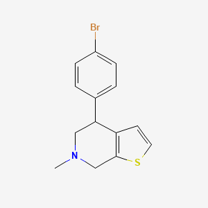 molecular formula C14H14BrNS B8532978 4-(4-Bromophenyl)-6-methyl-4,5,6,7-tetrahydrothieno[2,3-c]pyridine CAS No. 70696-52-5