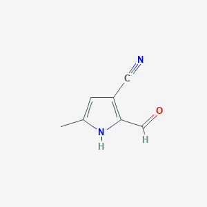 molecular formula C7H6N2O B8532984 2-formyl-5-methyl-1H-pyrrole-3-carbonitrile 