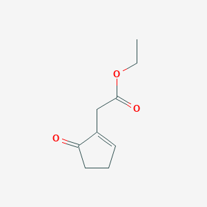 molecular formula C9H12O3 B8532995 Ethyl 2-(5-oxo-1-cyclopentenyl)acetate CAS No. 40098-47-3