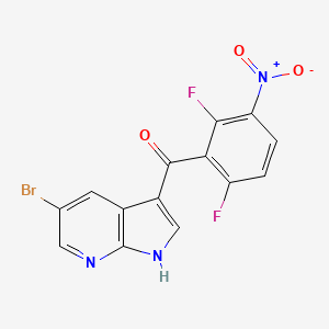 molecular formula C14H6BrF2N3O3 B8533056 (5-Bromo-1H-pyrrolo[2,3-b]pyridin-3-yl)(2,6-difluoro-3-nitrophenyl)methanone 