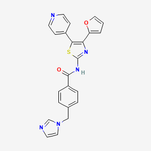 Benzamide,n-[4-(2-furanyl)-5-(4-pyridinyl)-2-thiazolyl]-4-(1h-imidazol-1-ylmethyl)-