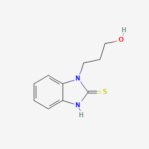 molecular formula C10H12N2OS B8533110 2-mercapto-1H-benzimidazole-1-propanol CAS No. 65214-44-0