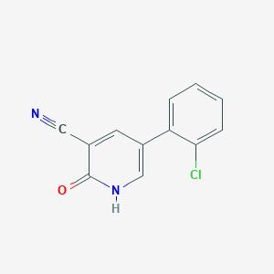 molecular formula C12H7ClN2O B8533118 5-(2-Chlorophenyl)-1,2-dihydro-2-oxo-3-pyridinecarbonitrile CAS No. 76053-37-7