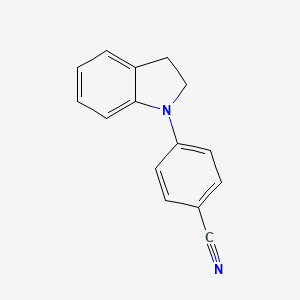 molecular formula C15H12N2 B8533123 4-(Indoline-1-yl)benzonitrile 