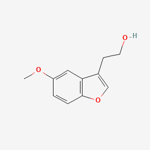 molecular formula C11H12O3 B8533192 2-(5-Methoxy-1-benzofuran-3-yl)ethanol 