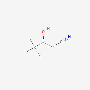 molecular formula C7H13NO B8533196 (3R)-3-Hydroxy-4,4-dimethylpentanenitrile CAS No. 522629-16-9