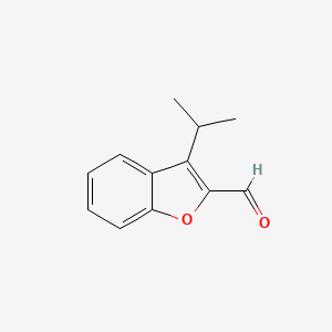 molecular formula C12H12O2 B8533252 3-Isopropylbenzofuran-2-carbaldehyde 