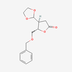 (4S,5S)-5-((benzyloxy)methyl)-4-(1,3-dioxolan-2-yl)dihydrofuran-2(3H)-one