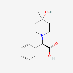 molecular formula C14H19NO3 B8533294 (R)-2-(4-Hydroxy-4-methylpiperidin-1-yl)-2-phenylacetic acid 